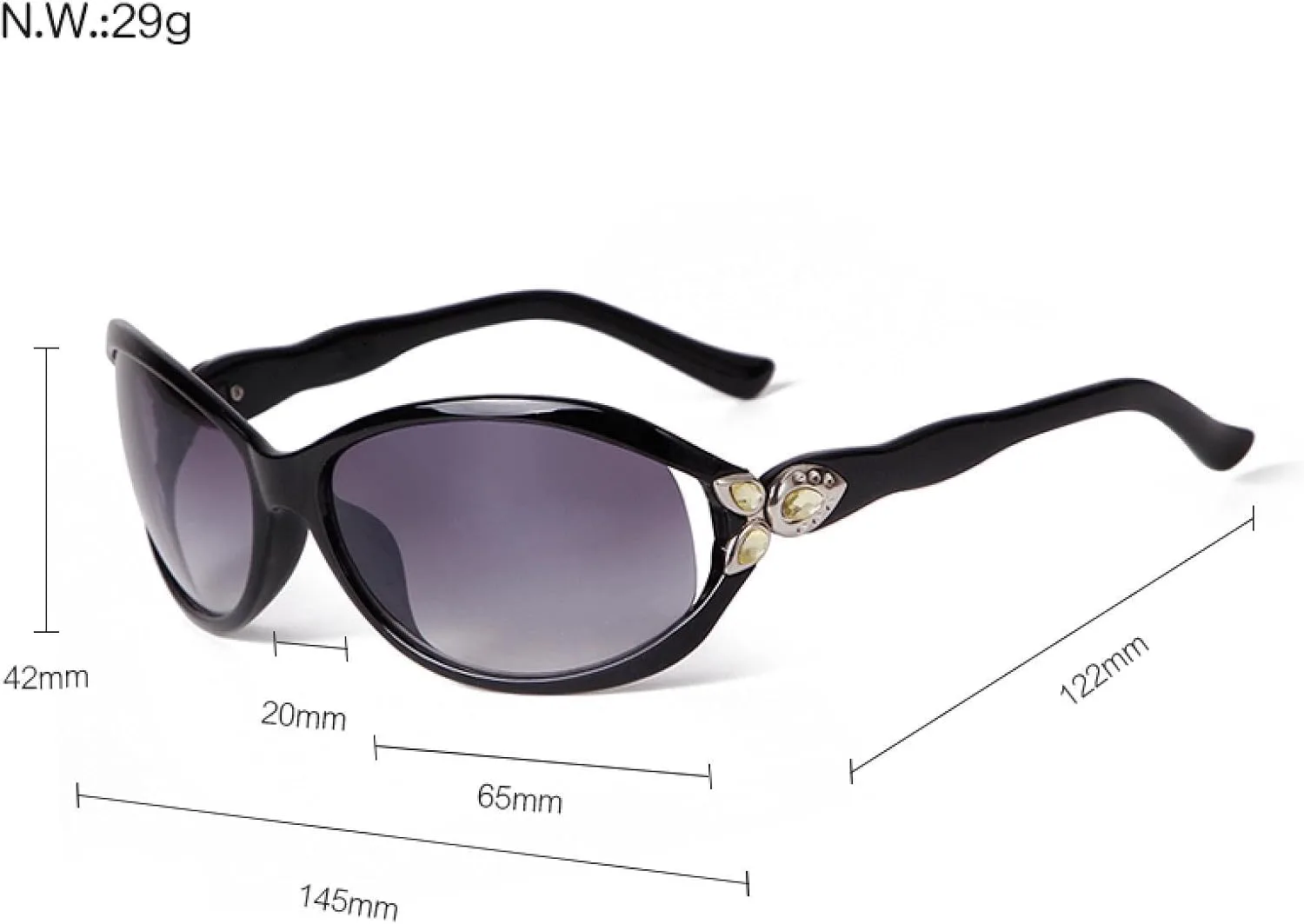 

Женские солнцезащитные очки с кристаллами, модные, высокого качества, солнцезащитные очки с градиентной защитой от УФ-излучения UV400 для женщин WNCKSQ, C4