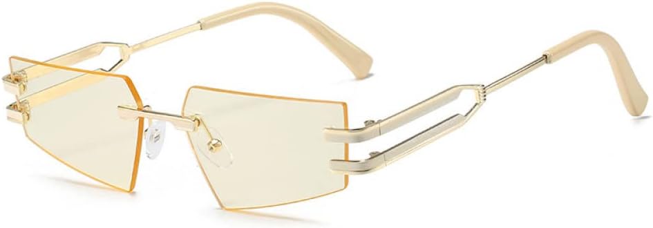 

Женские солнцезащитные очки-«кошачий глаз» без оправы из сплава с градиентным переходом цвета, мужские солнцезащитные очки неправильной формы с защитой от УФ-излучения UV400 LANGSER, 2