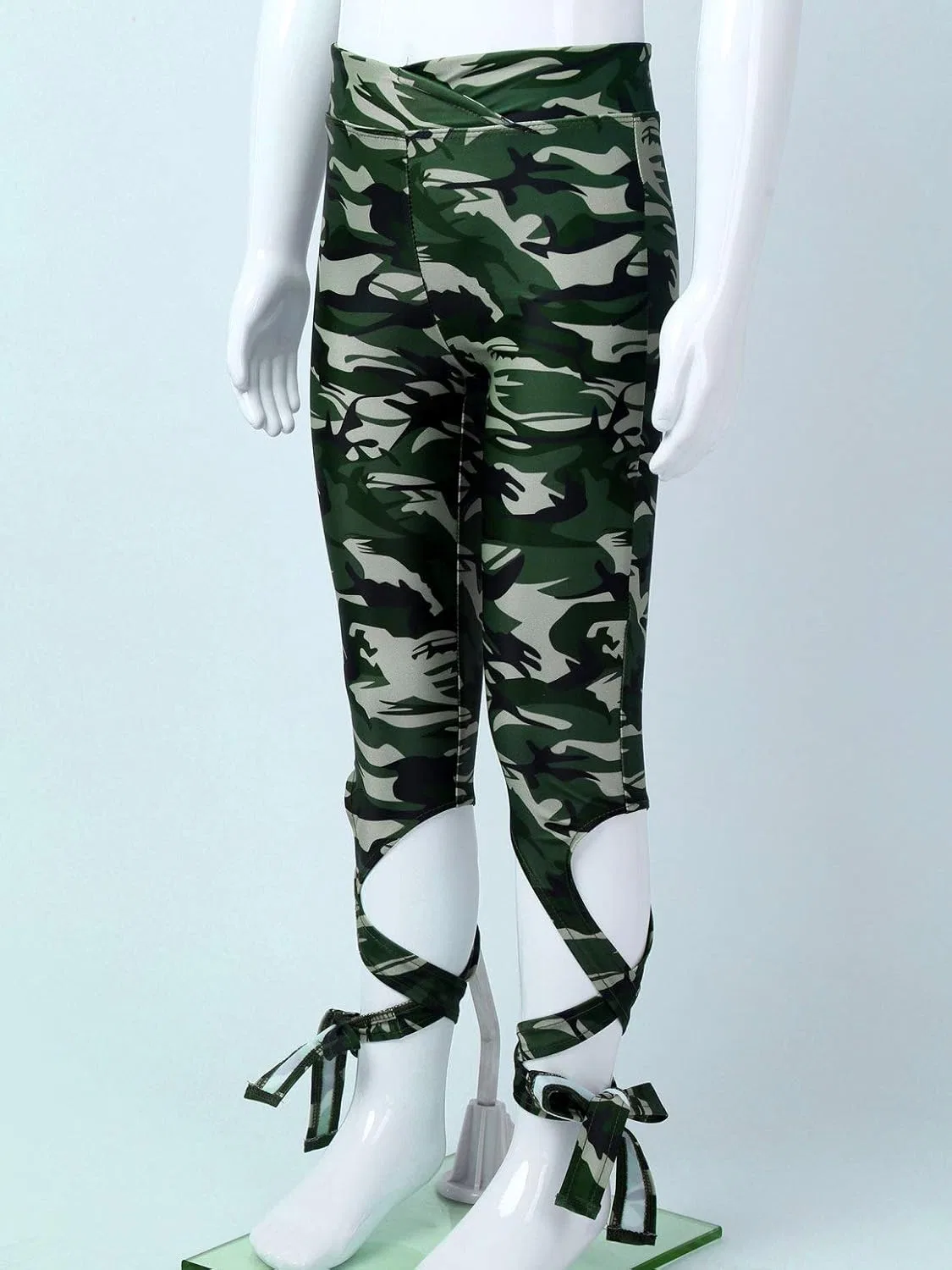 Детские леггинсы для активного отдыха Kaerm, Camouflage Green — фото 4