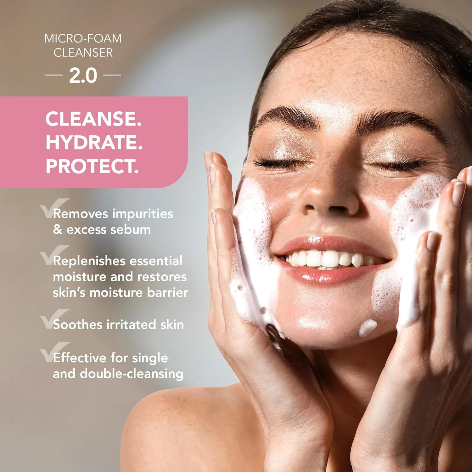 FOREO Blackheads Suck KIWI Bundle - средство для удаления белых и черных точек для лица + очищающая пенка LUNA Micro-Foam Cleanser 2.0, 100 мл - вакуумный инструмент для ухода за кожей, Kiwi Derma — фото 4