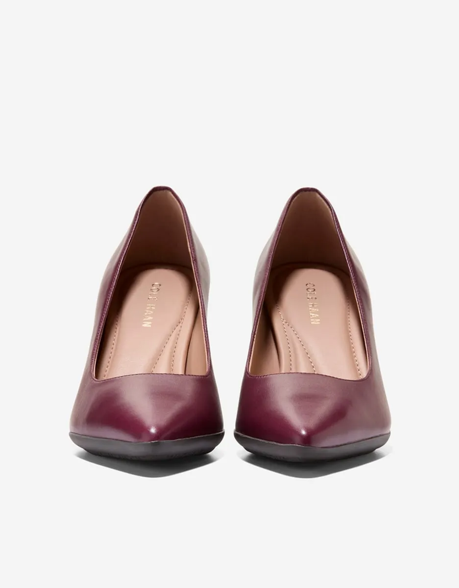 Женские туфли на каблуке из кожи Cole Haan, гранатовый — фото 3