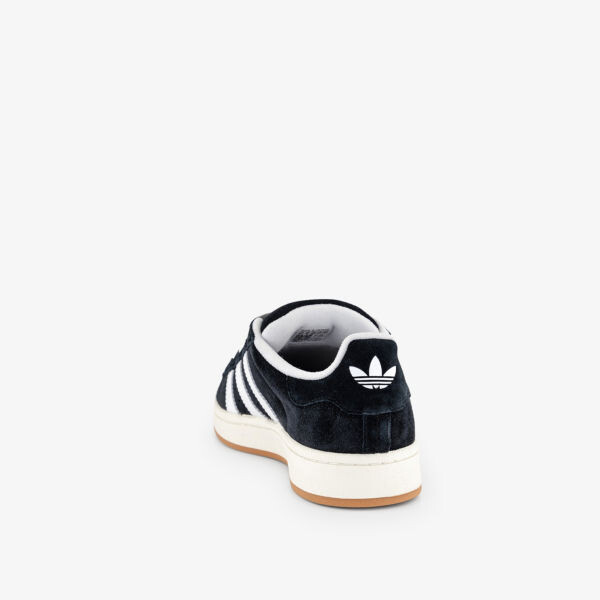 Замшевые низкие кеды Campus с фирменными полосками Adidas, черный — фото 4