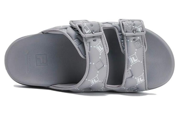 Тапочки lucia fashion slides 'grey white' Fila, серый — фото 3