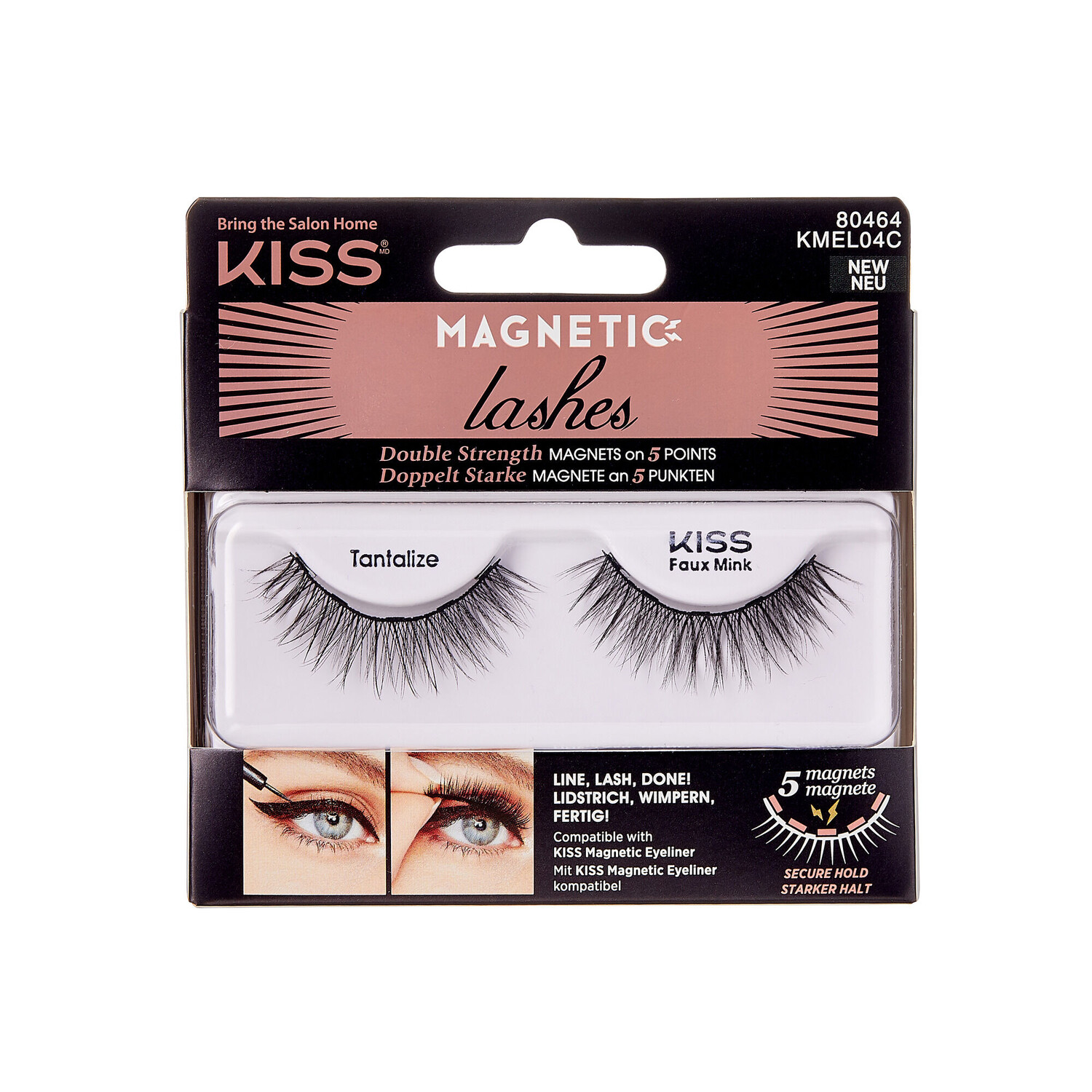 

Магнитные накладные ресницы Kiss Tantalize, 1 пара