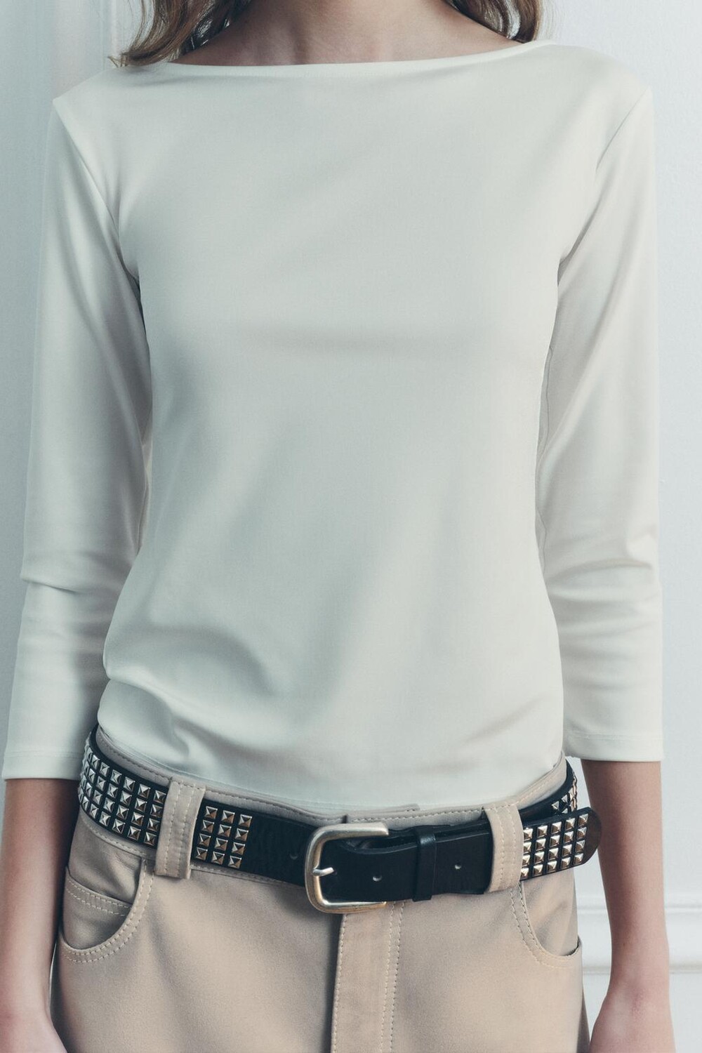 

Футболка из полиамида ZARA, белый