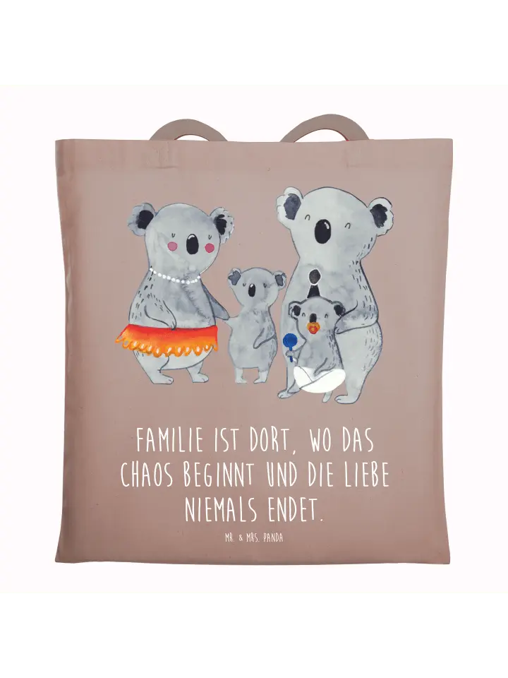 

Сумка для переноски Mr & Mrs Panda Koala Familie, пастельно-коричневый