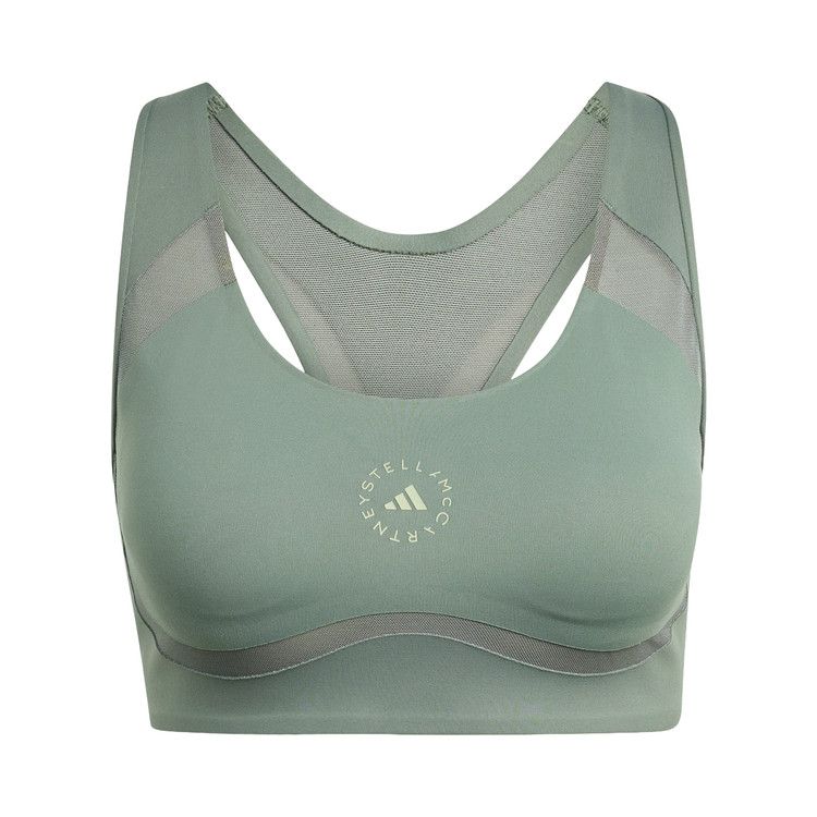 

Спортивный бюстгальтер Adidas x Stella McCartney Power Impact Training Bra Medium Support 'Stone Green'