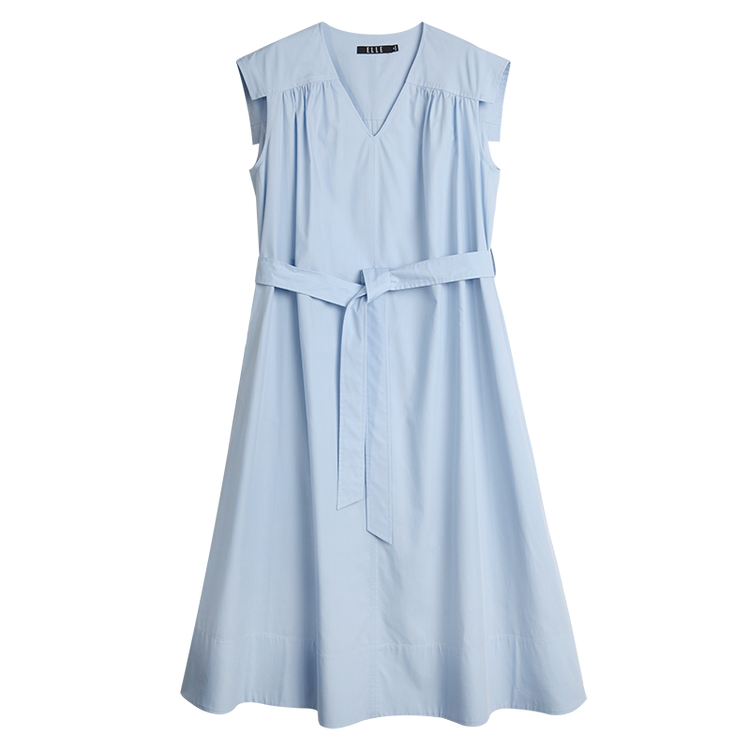 

ELLE Женское платье без рукавов светлого голубого цвета