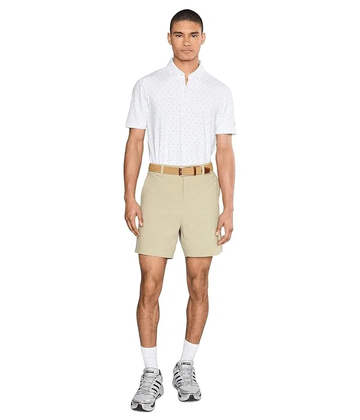 Поло Adidas Golf Ultimate365+ Micro Print, White/Lucid Ray Blue — фото 2
