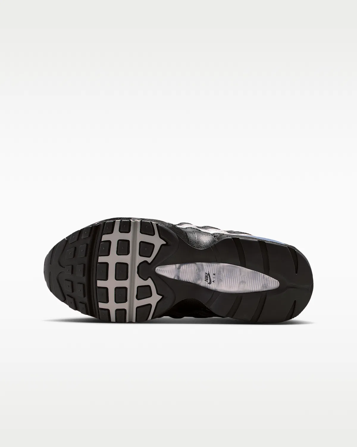 Кроссовки Nike Air Max 95 Big Bubble для детей, Black/Black/White/Metallic Silver — фото 2