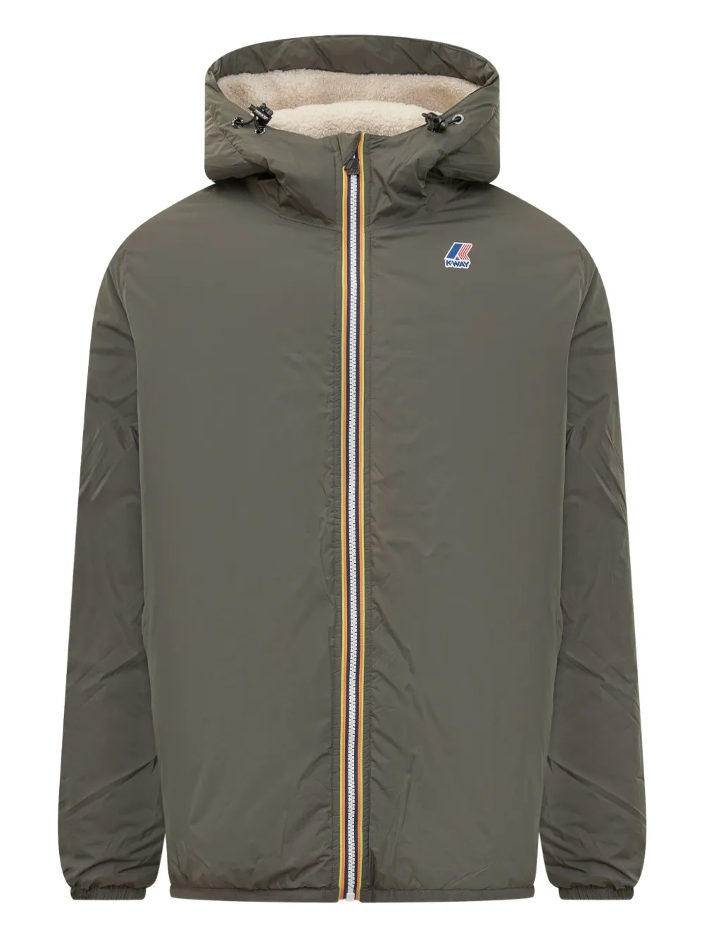 

Стеганая куртка с капюшоном K-Way, зеленый