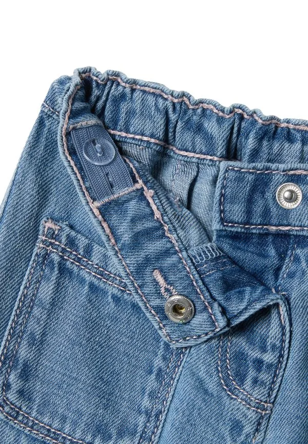 Джинсы прямого кроя с вышивкой, классического силуэта Ovs, Soft Blue — фото 4