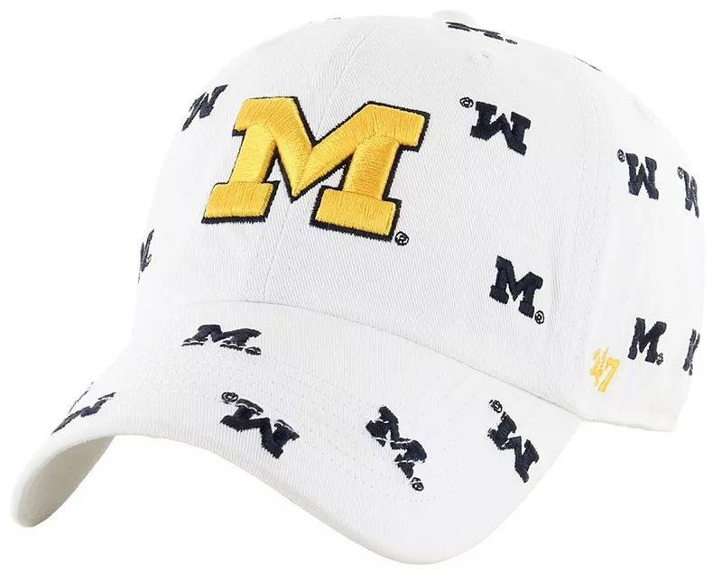 

Женская регулируемая шляпа белого цвета с конфетти '47 Michigan Wolverines