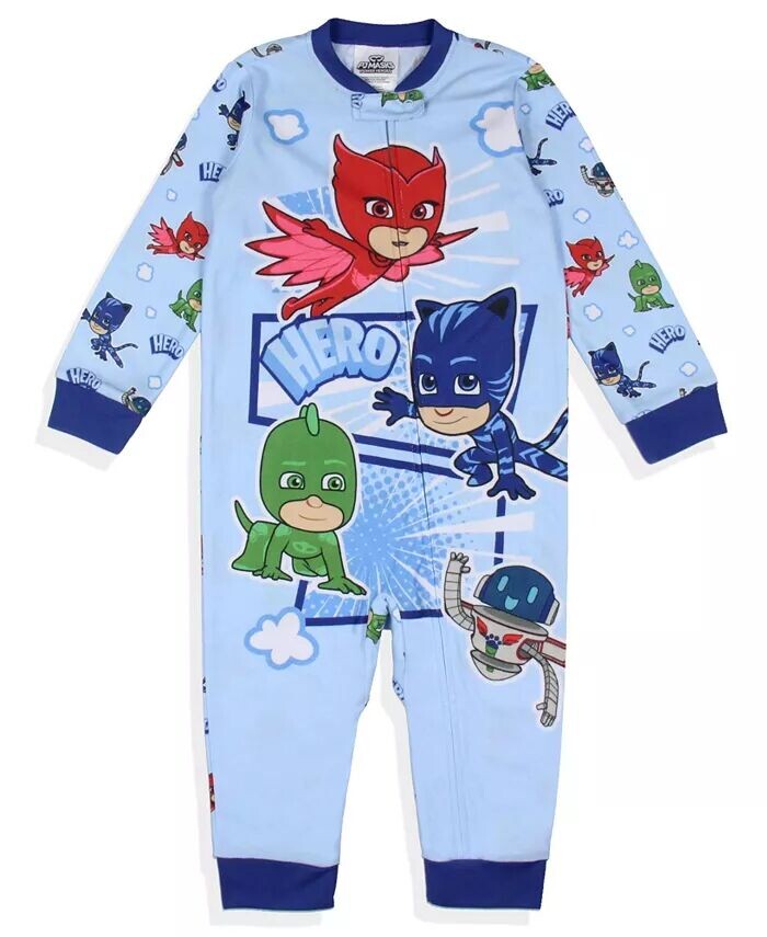 

Детская пижама Gekko Catboy Owlette Hero для маленьких мальчиков без ног Pj Masks, синий