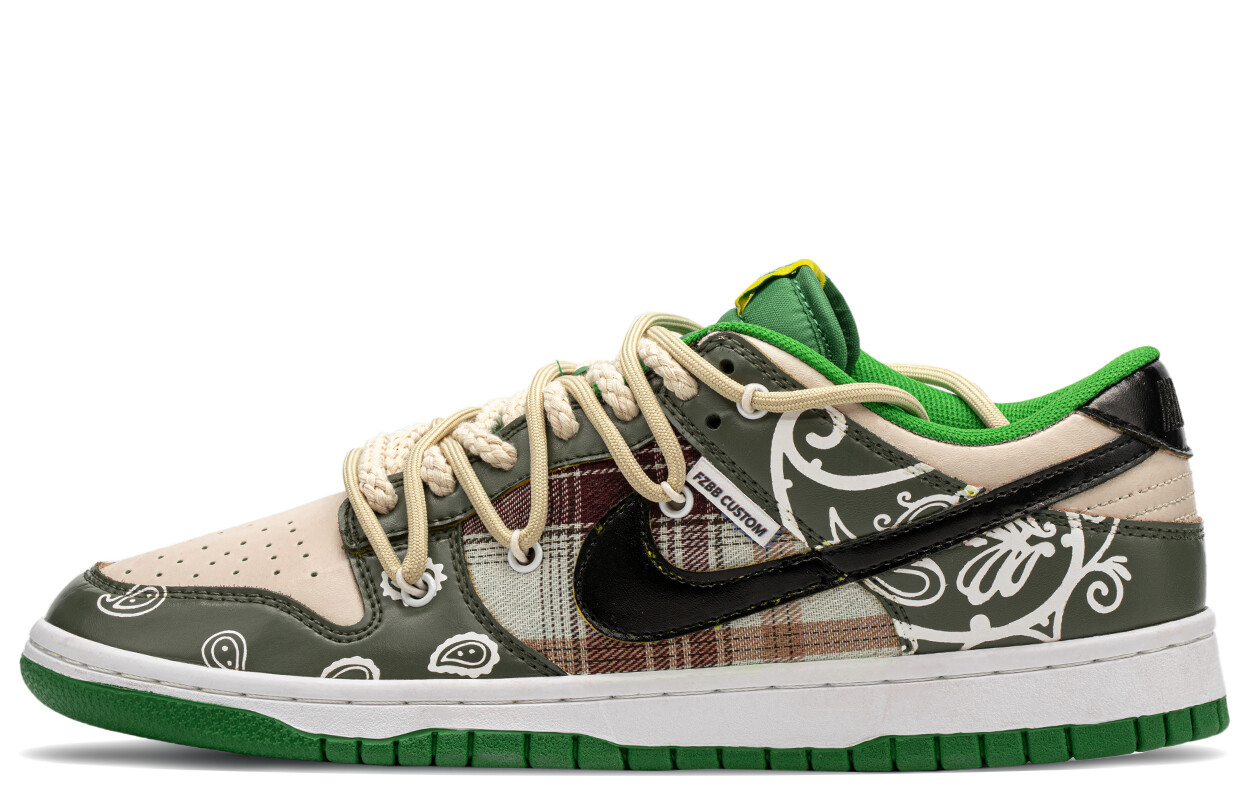 

Кроссовки Nike Dunk Skateboarding Shoes Men Low-top Black/green, черный/зеленый