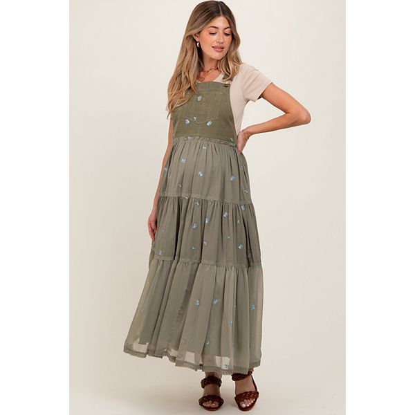 

Вышитая цветочная юбка-комбинезон для беременных Pinkblush