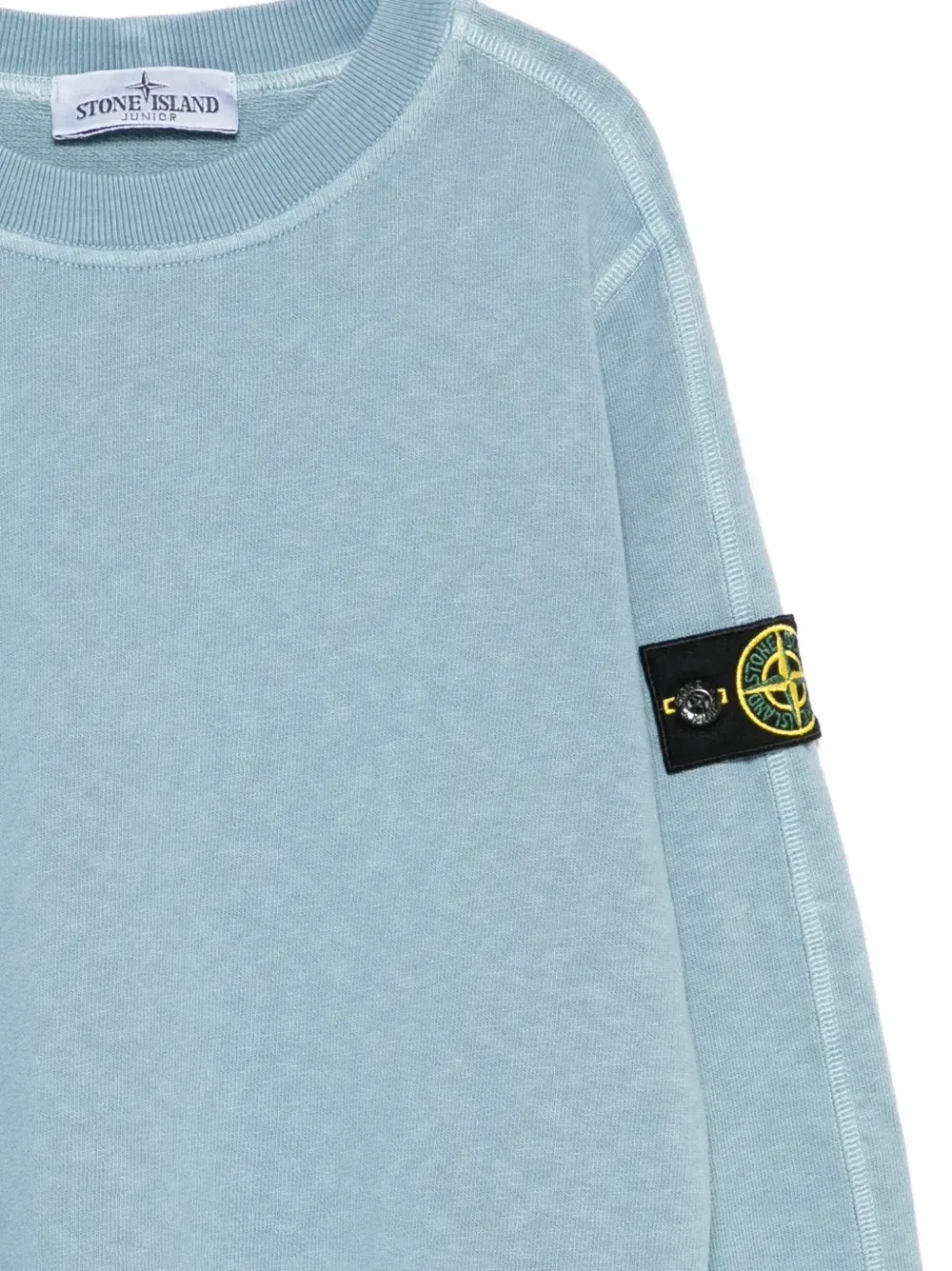 Толстовка с нашивкой-логотипом Stone Island Junior, синий — фото 3