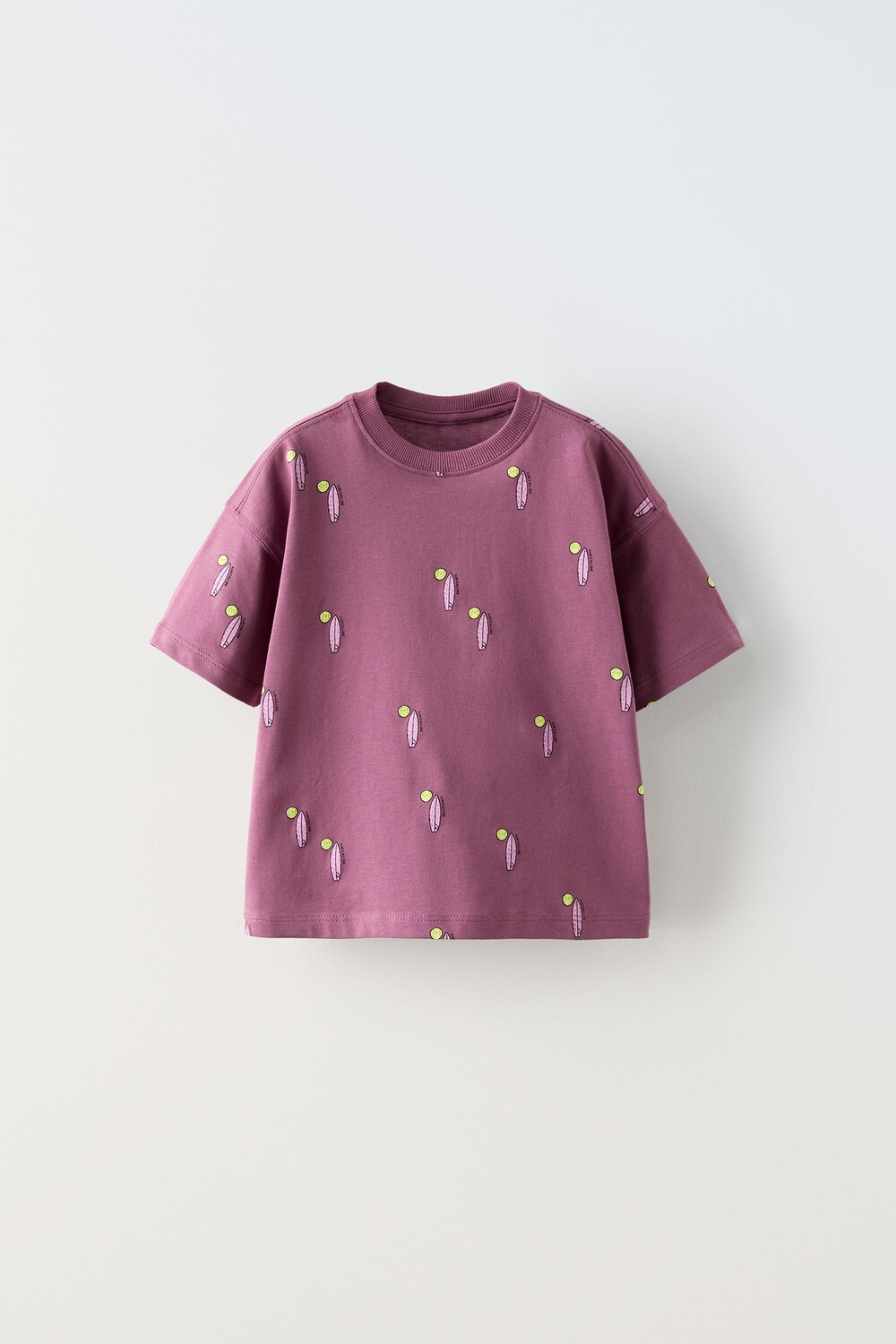 

Футболка с принтом ZARA, цвет aubergine