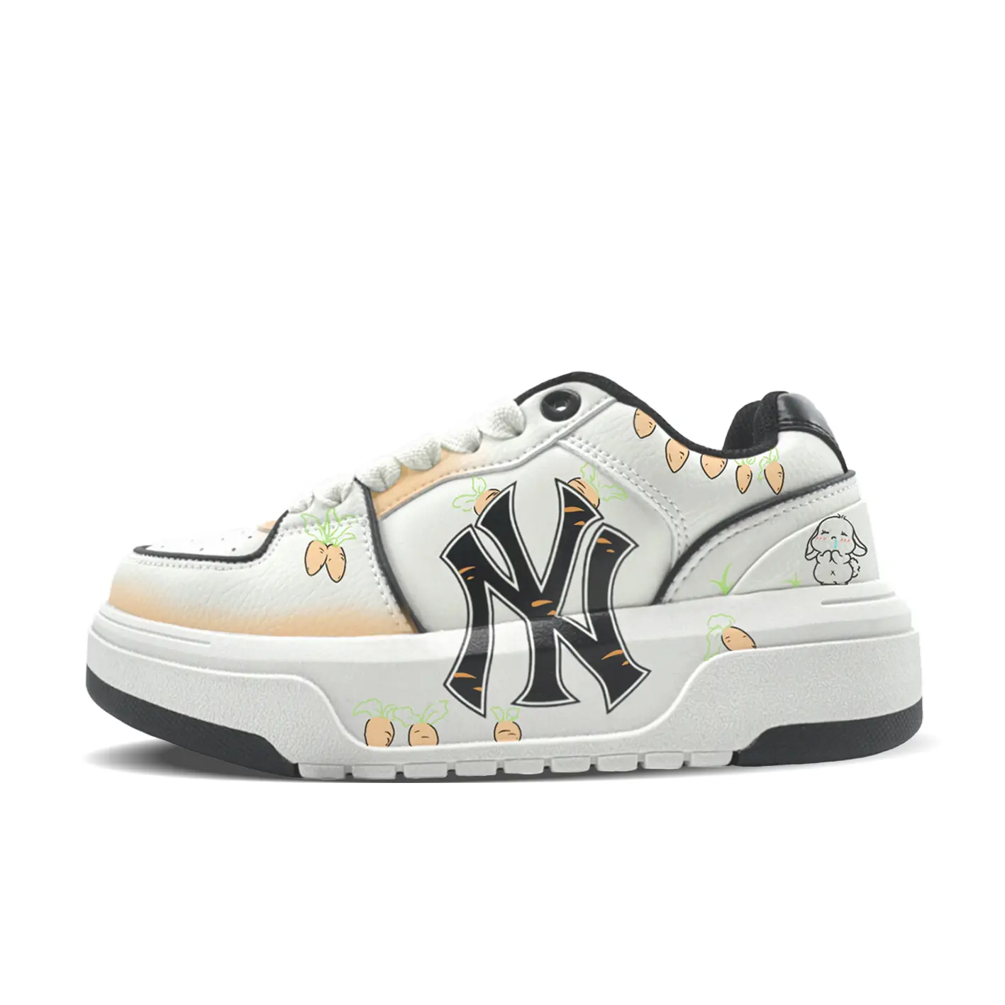 

Кроссовки MLB Chunky Liner Skateboarding Shoes Unisex Low-top Team Orange/Cloud White/Team Light Blue, белый