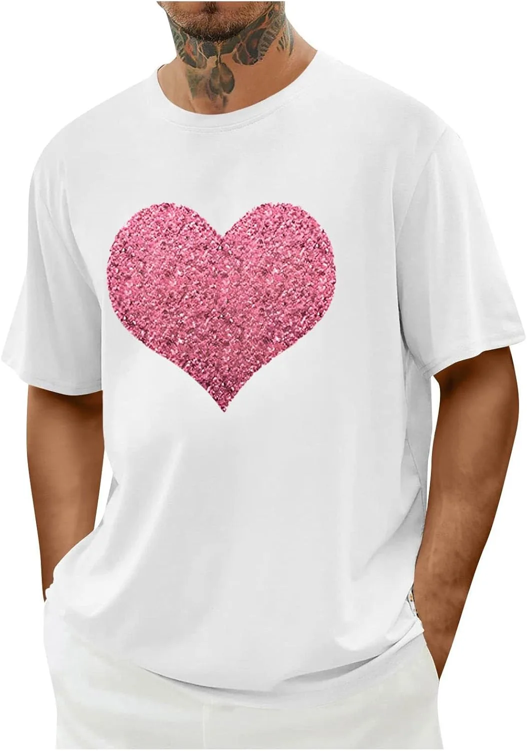 

Мужская футболка Valentine с принтом, короткий рукав, летняя