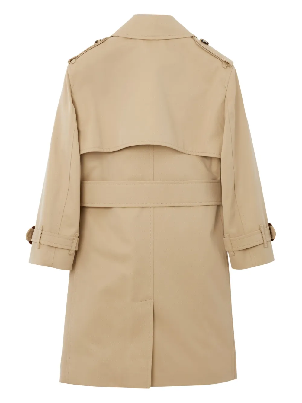 Габардиновый тренч BURBERRY KIDS, нейтральный — фото 2