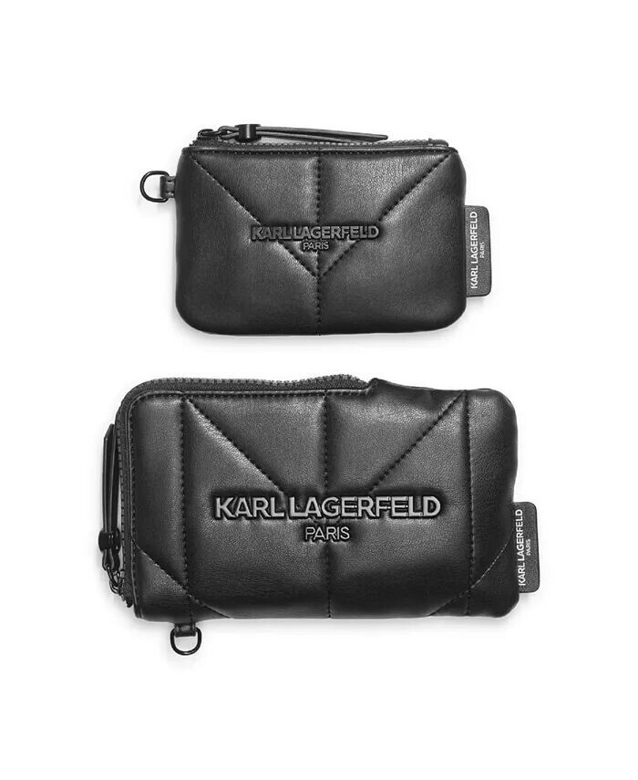 

Кошелек на молнии со шнурком Karl Lagerfeld Paris, бежевый