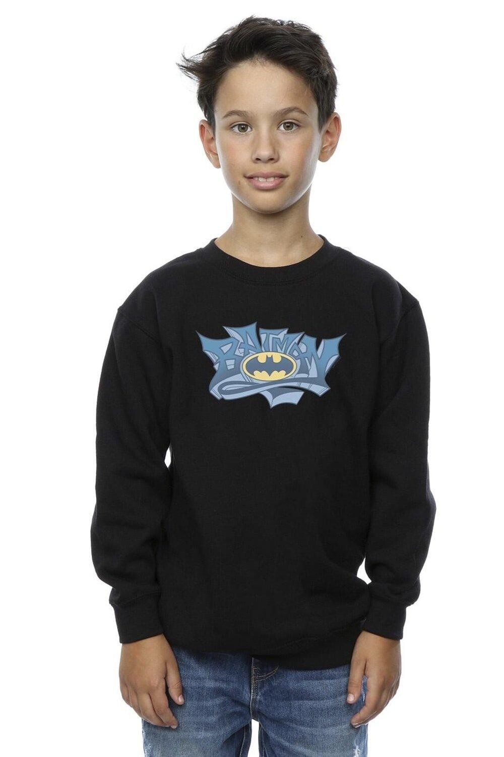 

Толстовка с логотипом Batman Graffiti DC Comics, черный
