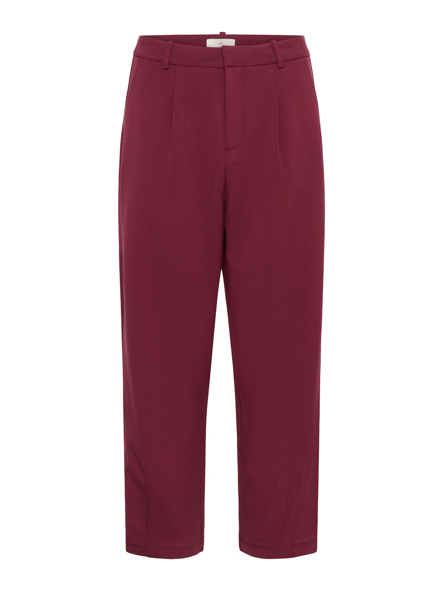 

Зауженные брюки со складками спереди Kaffe Merle, бургундия