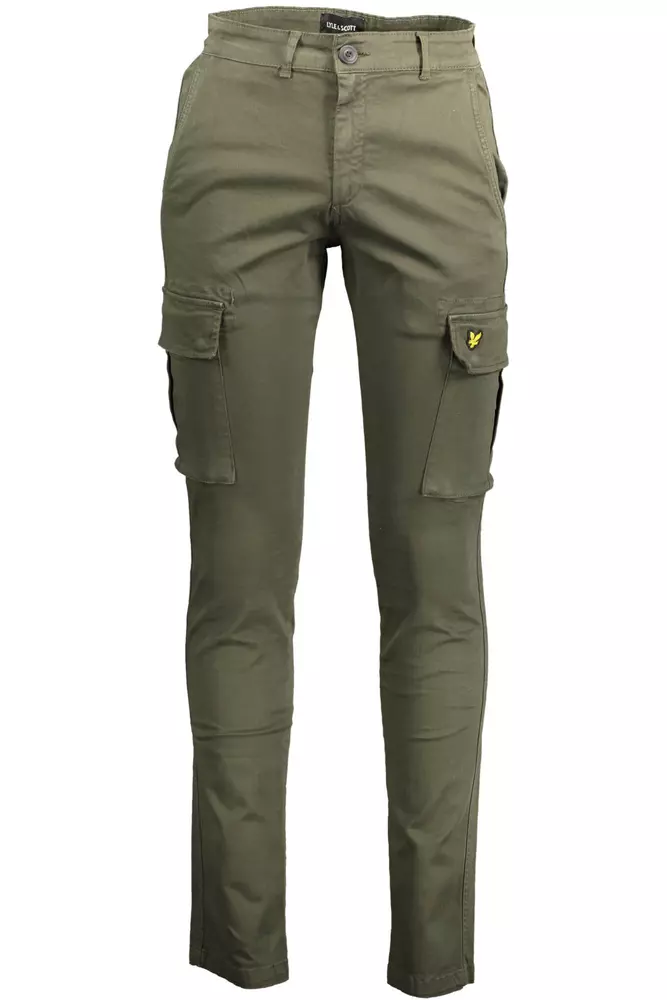 

Зеленые хлопковые мужские брюки Lyle & Scott