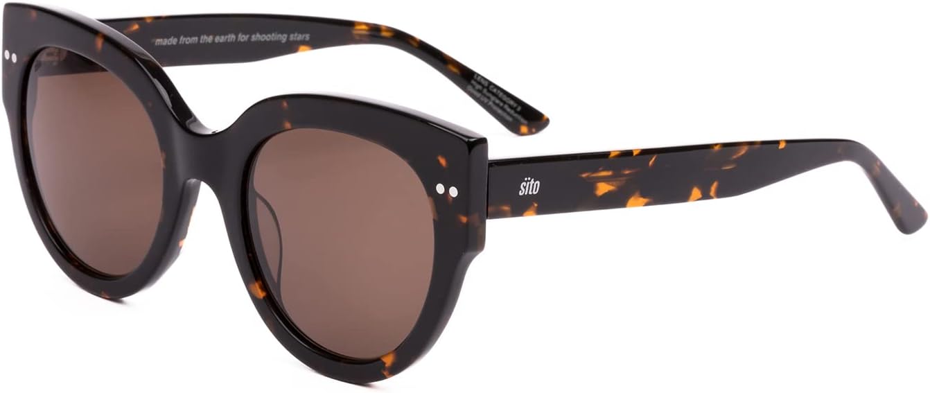 

Солнцезащитные очки SITO SHADES Good Life, женские круглые, поляризованные/неполяризованные, дизайнерские, в стиле ретро, ​​для фестивалей и концертов, защита от УФ-излучения 100%, Havana