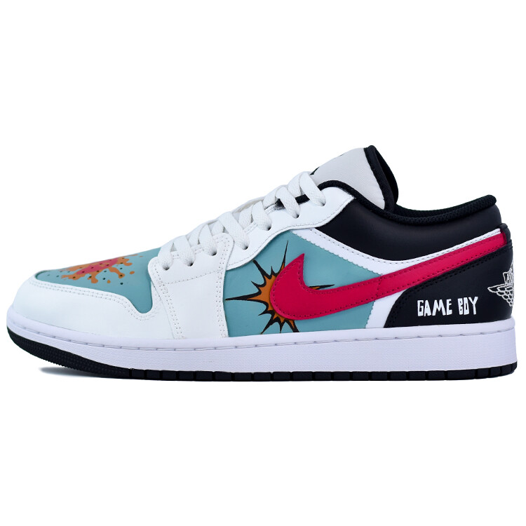 

Кроссовки Air Jordan 1 Vintage Basketball Shoes Men Low-top Black/white/red/orange, белый