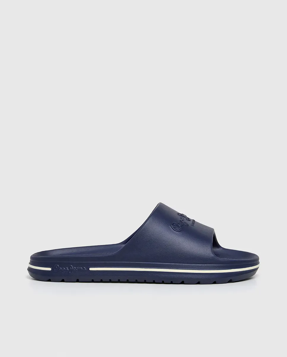 

Мужские пляжные шлепанцы с логотипом Pepe Jeans, синий