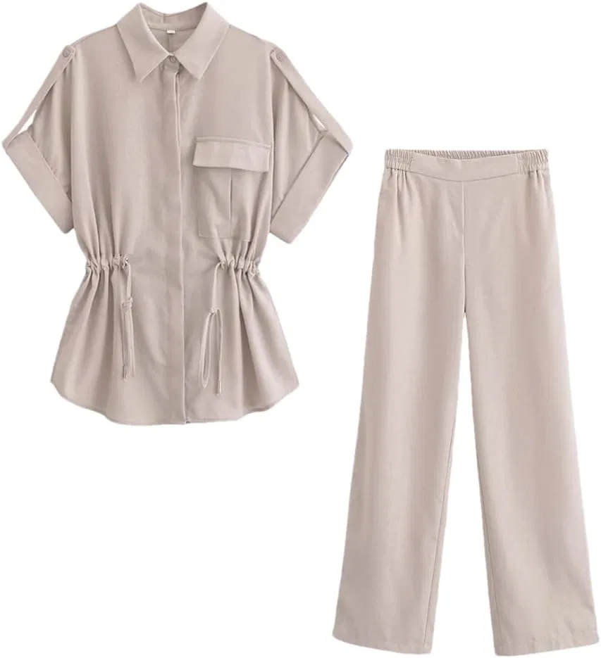 Женский спортивный костюм из полиэстера, Khaki Set