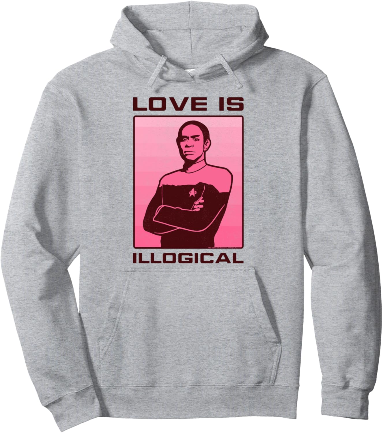 

Толстовка Star Trek Voyager ко Дню святого Валентина Нелогичная любовь, серая, Серый, Толстовка Star Trek Voyager ко Дню святого Валентина Нелогичная любовь, серая