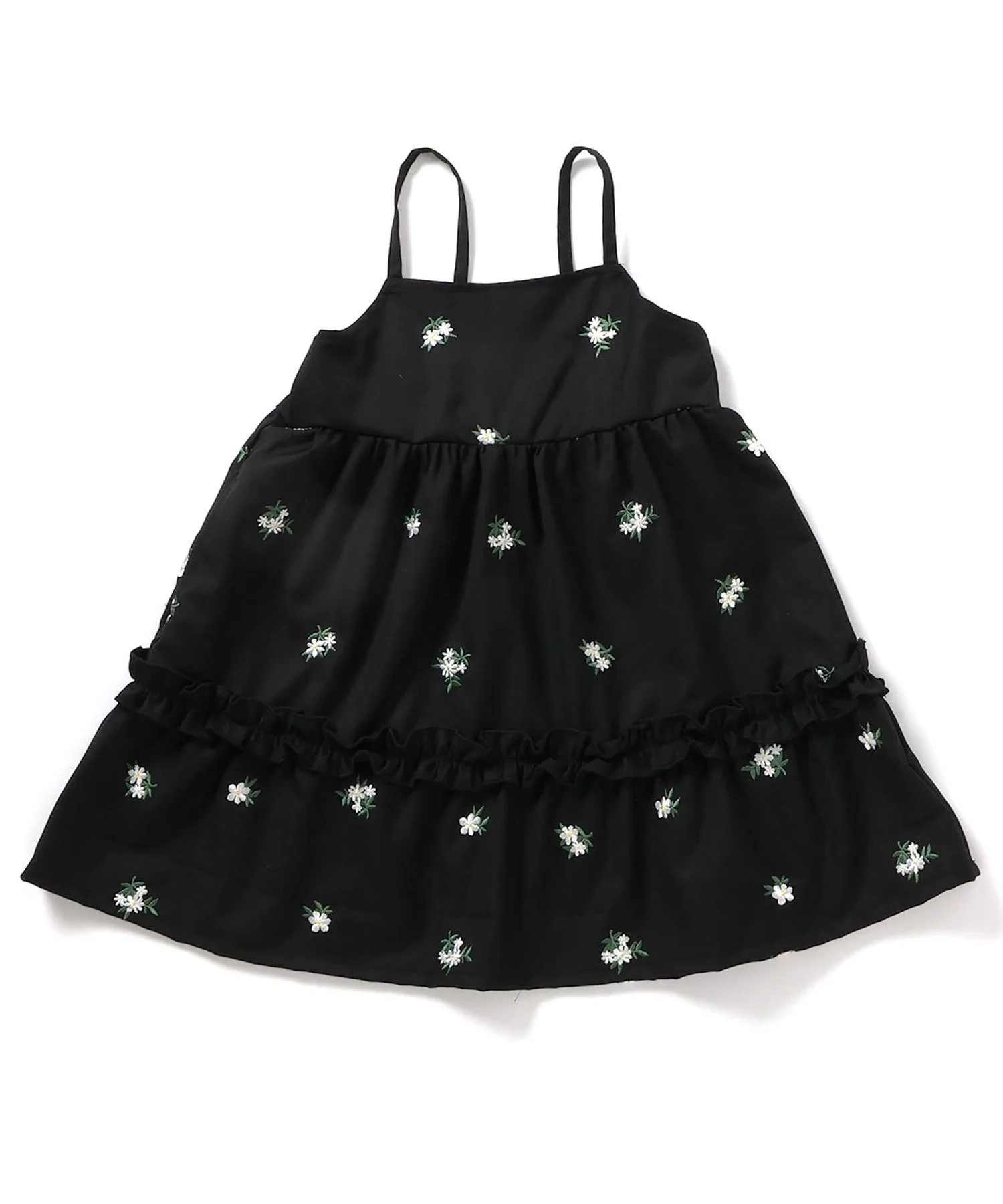 Детское платье с вышивкой WEB Limited camisole dress apres les cours бежевое — фото 2