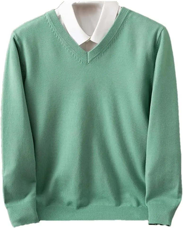 

Мужской свитер V-образным вырезом Casual Office Classic Pullover