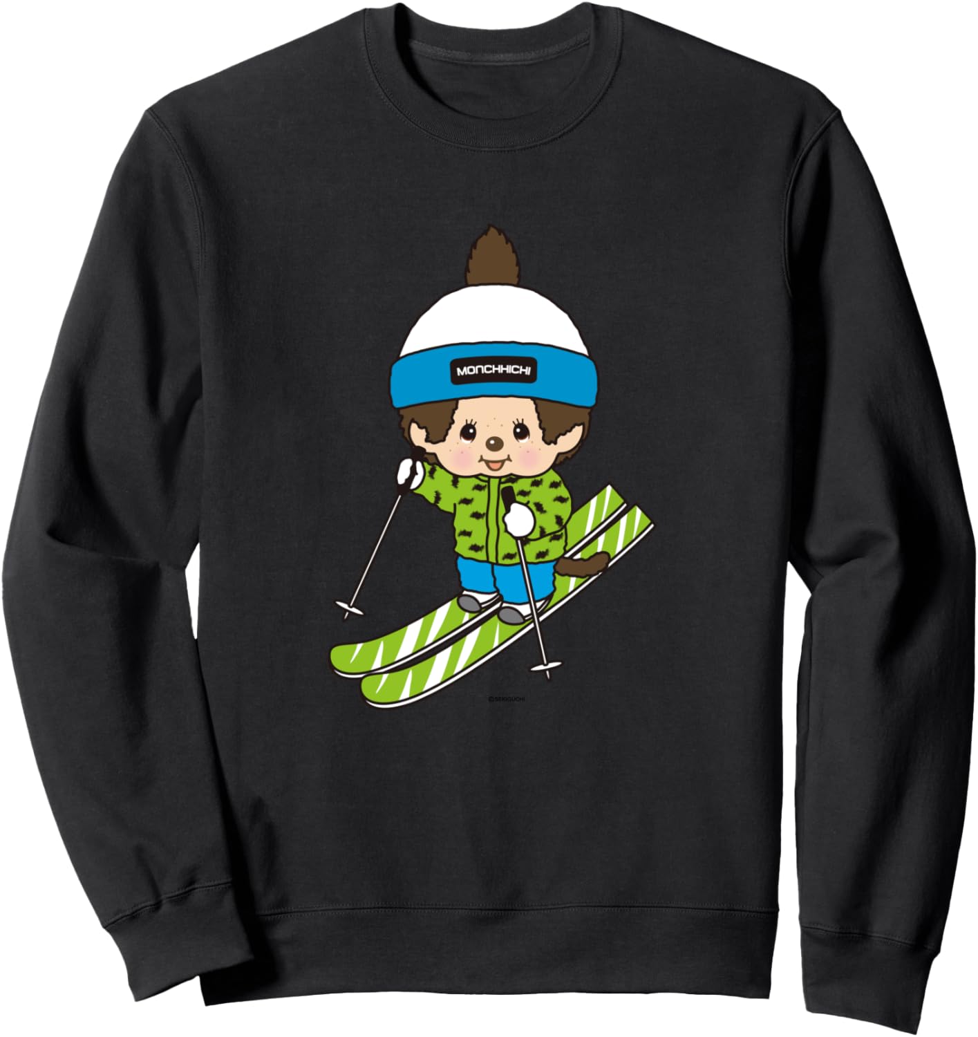 

Толстовка с графическим принтом Monchichi, черная Monchhichi