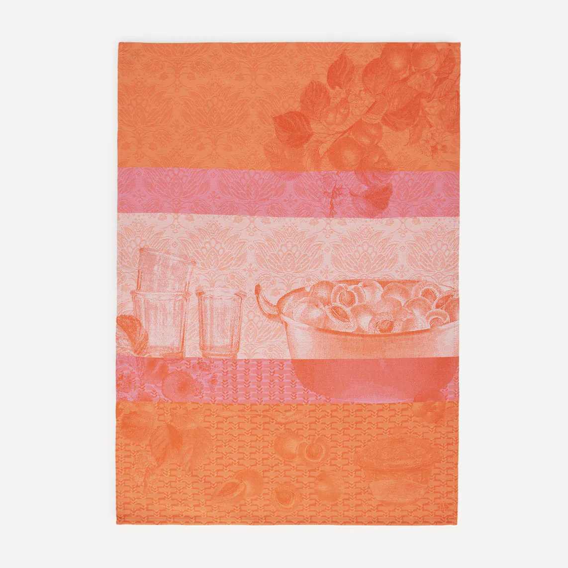

Кухонное полотенце из хлопкового твила Confitures Abricots Le Jacquard Français, терракота