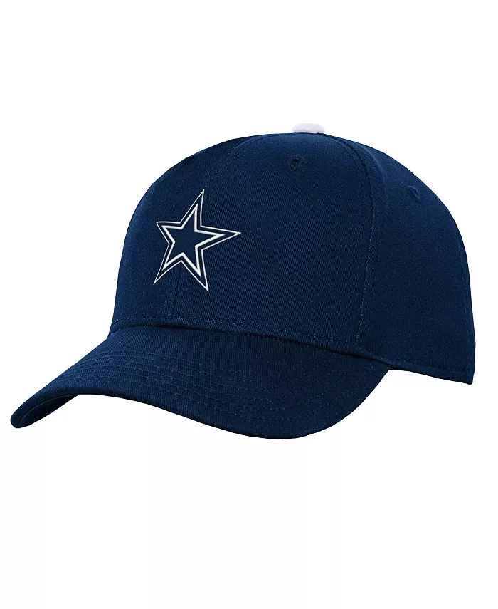 

Кепка темно-синяя с закругленными углами и регулируемой формой для больших мальчиков и девочек в стиле Dallas Cowboys Team Outerstuff