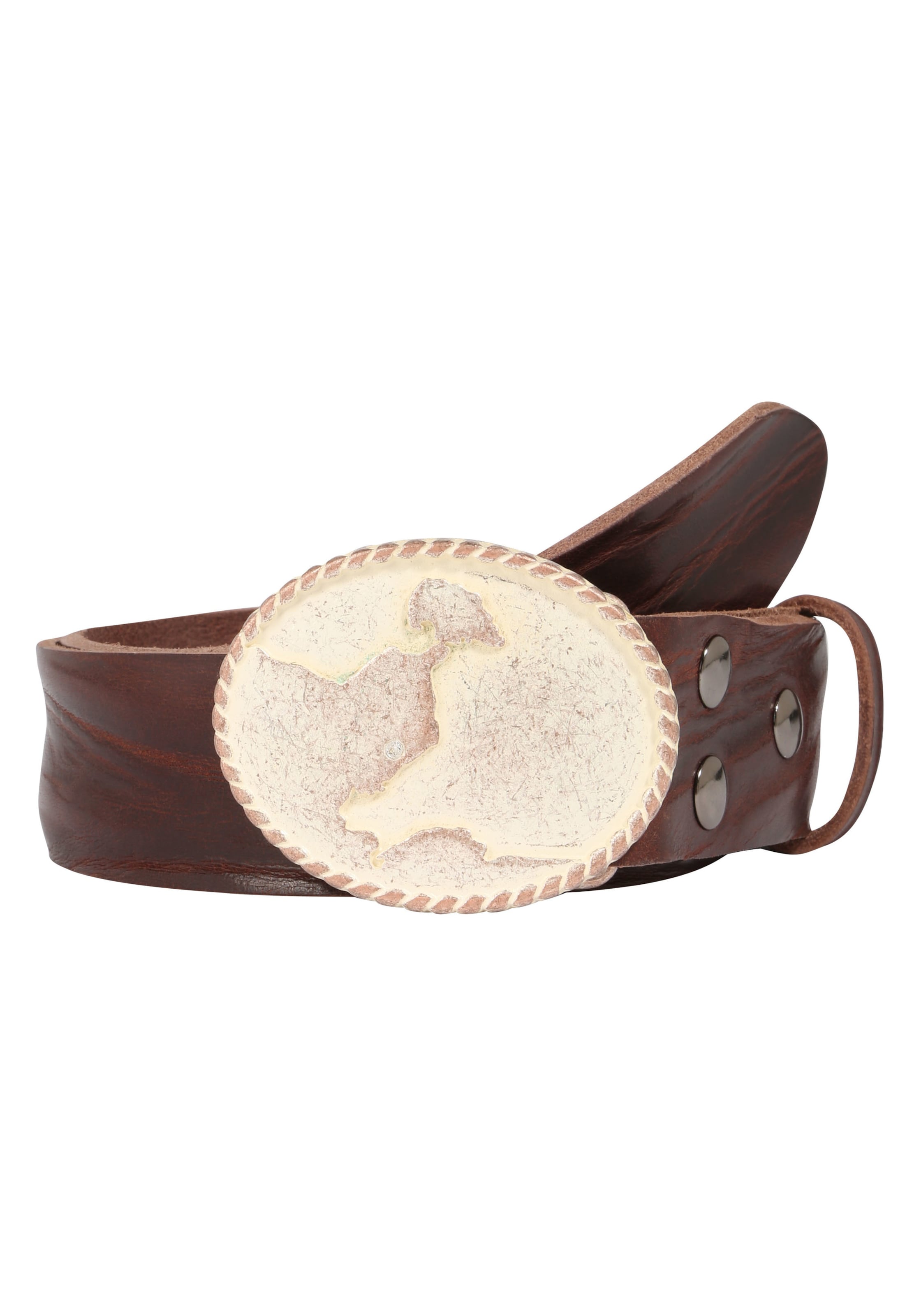 

RETTUNGSRING by showroom 019° Ремень 'Masterlux' в коричневом цвете