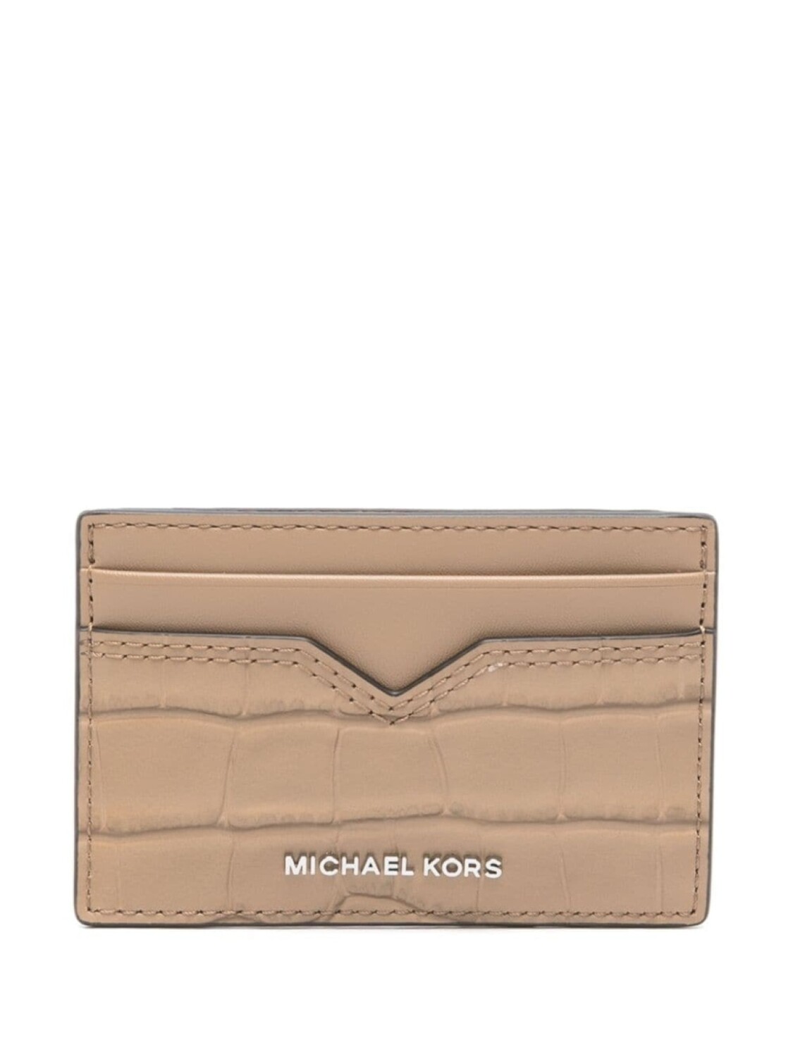 

Визитница с тиснением под крокодила Michael Kors, коричневый