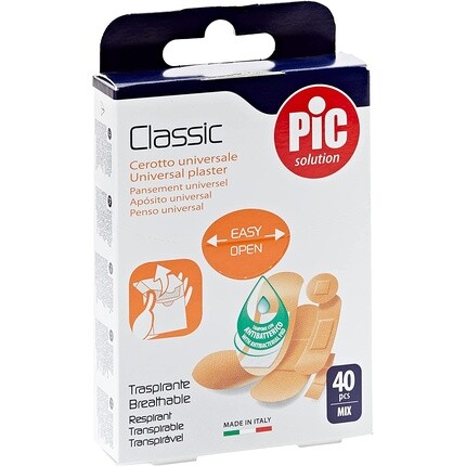 

Антибактериальные пластыри Pikdare Classic Mix 40 шт. Pic Solution