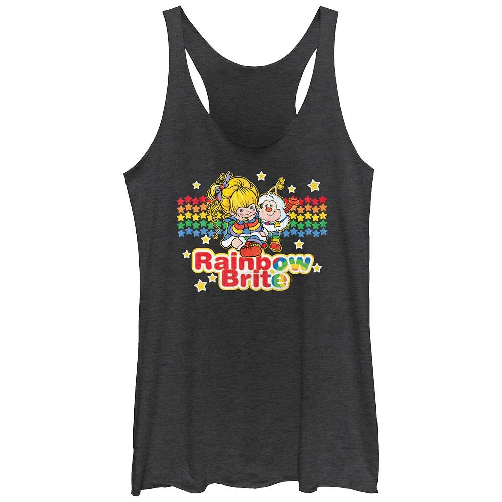 

Юниорская майка Rainbow Brite And Twink с подвесным рисунком на спине Racerback Licensed Character, цвет Black Heather