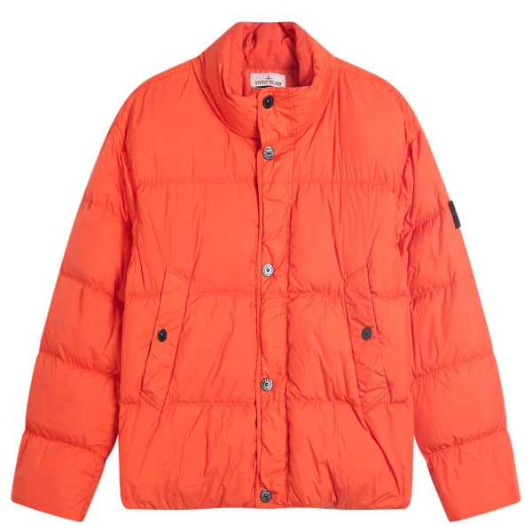 

Куртка-Пуховик из жатого репсового нейлона Stone Island, цвет scarlet