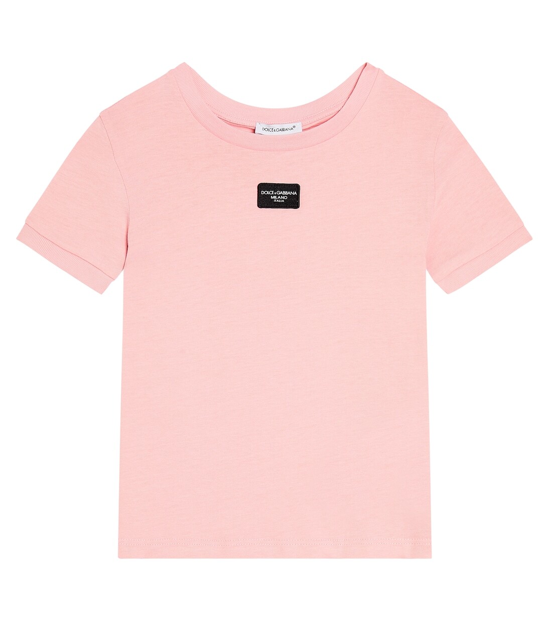 

Футболка из хлопкового джерси с логотипом Dolce&Gabbana Kids, розовый