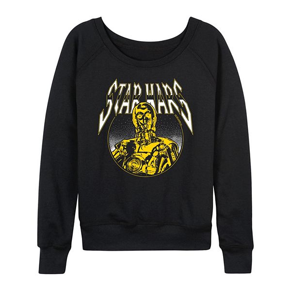 

Женская футболка с длинным рукавом C-3PO из френч терри Star Wars, Black