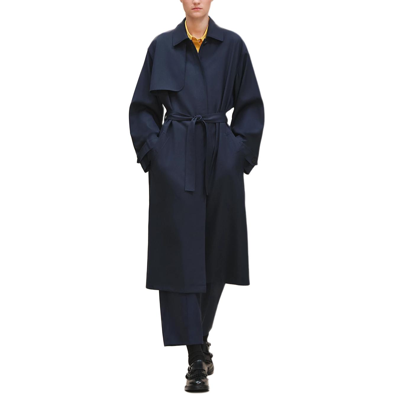 

HERMES Тренч FW25 женский чернильно-синий, Ink Blue