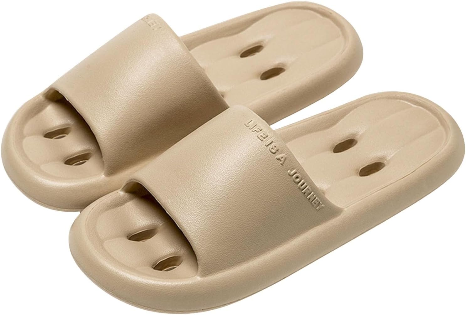 

Душевые тапочки Быстро сохнущие Нескользящие Удобные Пляжные тапочки для дома Мужские и женские Нескользящие сандалии Generic, хаки