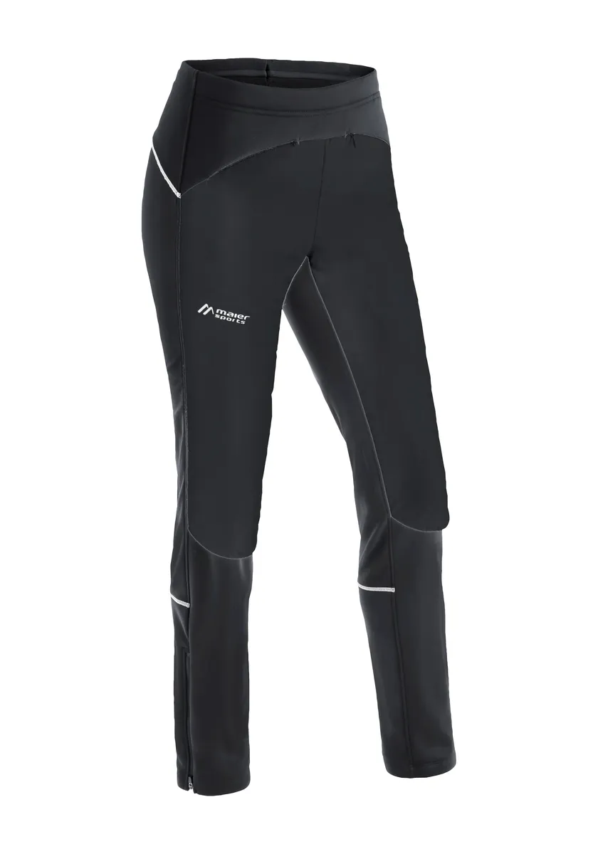 

Функциональные брюки Maier Sports "Telfs CC Pants W", универсальные гибридные брюки для всех зимних видов спорта в Северных странах, черный