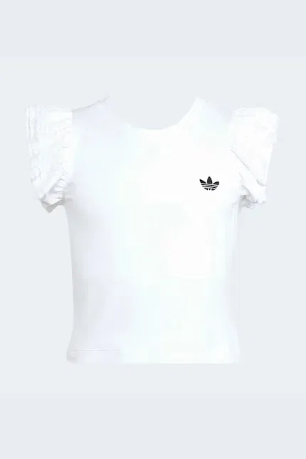 Топ с буфами Adidas Originals, белый — фото 2